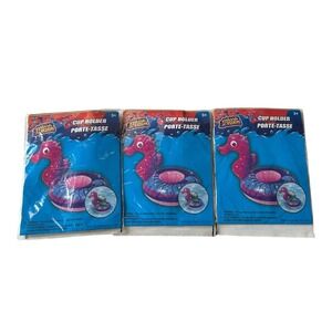 Splash N Swim Seahorse 3-Cup Holder Drink Beverage Pool Swim Floats